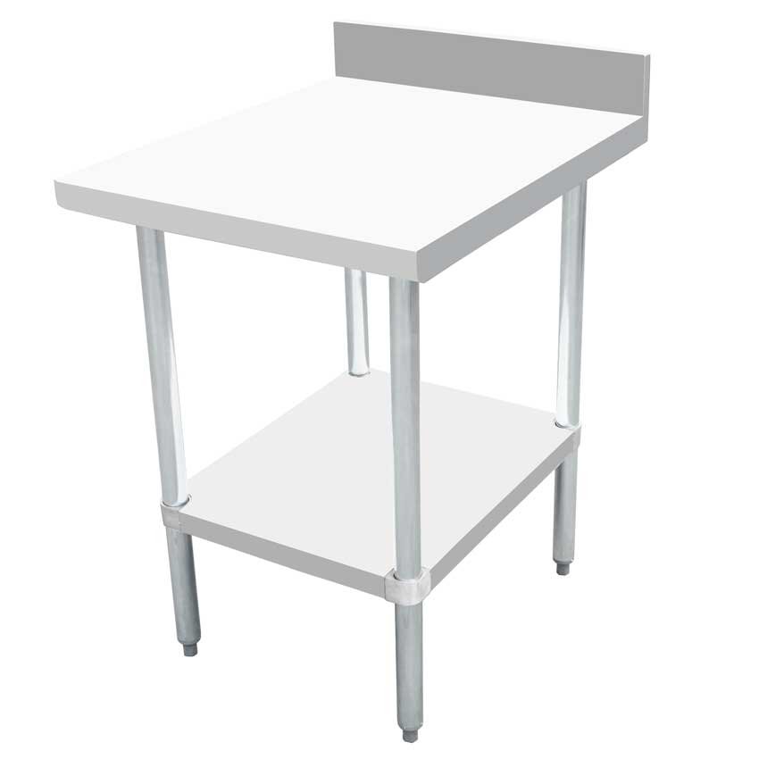 30″ x 24″ Equipment Filler Table with 4″ Backsplash 46516