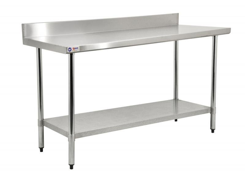 30″ x 30″ Stainless Steel Work Table with 4″ Backsplash 22086