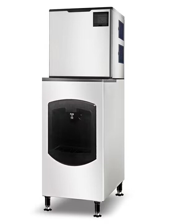 Commercial Hotel Ice Machine with Dispenser 22" Wide 170 lb. (77 kg.) Bin Capacity, Ice Yield 350 lbs / 24 hours - 48349