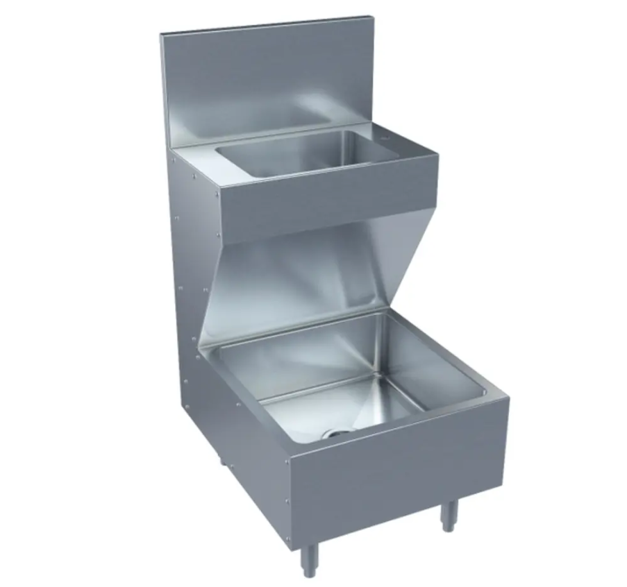 New Commercial Stainless Steel Hand & Mop Sink Combo Floor Mount