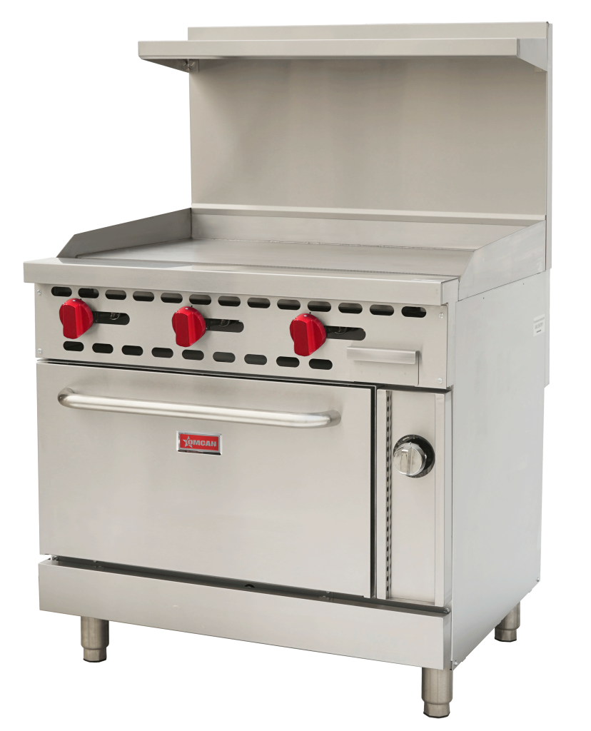 36" Wide Natural Gas Commercial Range with 36" Griddle and Standard Oven 93,000 BTU 48189