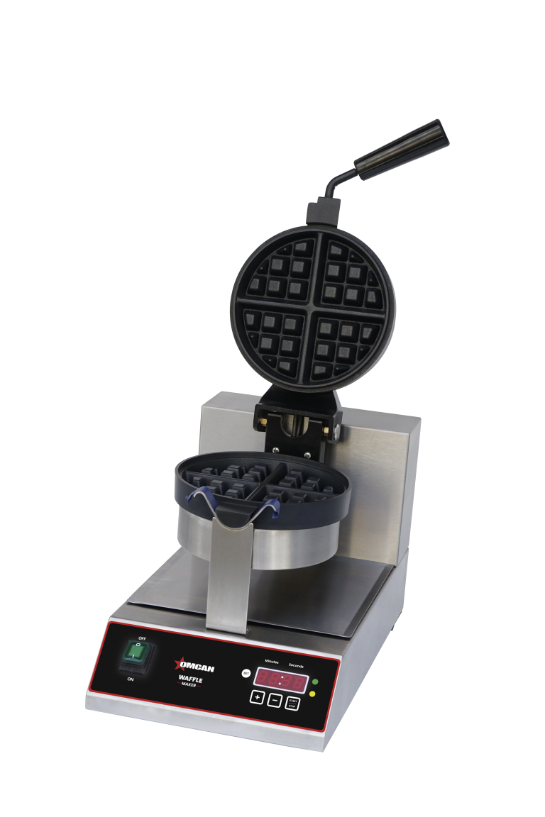 7 1/2” Single Belgian Waffle Maker with Digital Timer and Temperature Control 40304