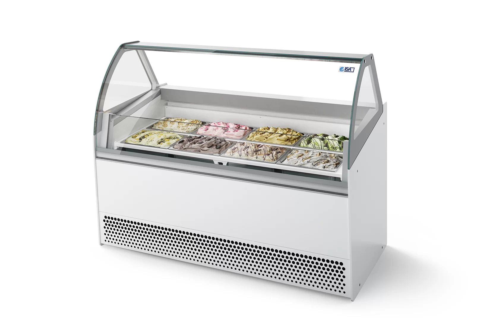Gelato Display Case Dipping Cabinet Freezer with 10 Pans ISA Bermuda LX View 10