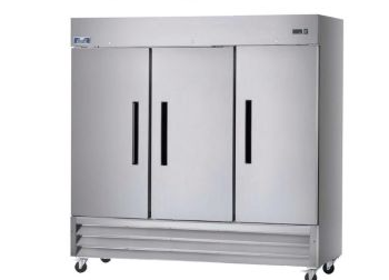 Clearance Arctic Air 72 CuFt 3 Door Solid SS Reach-In Refrigerator Cooler AR72