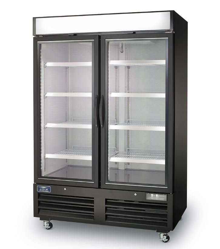 Clearance Arctic Air 2 Door Glass Reach In Display Freezer AFGDM49