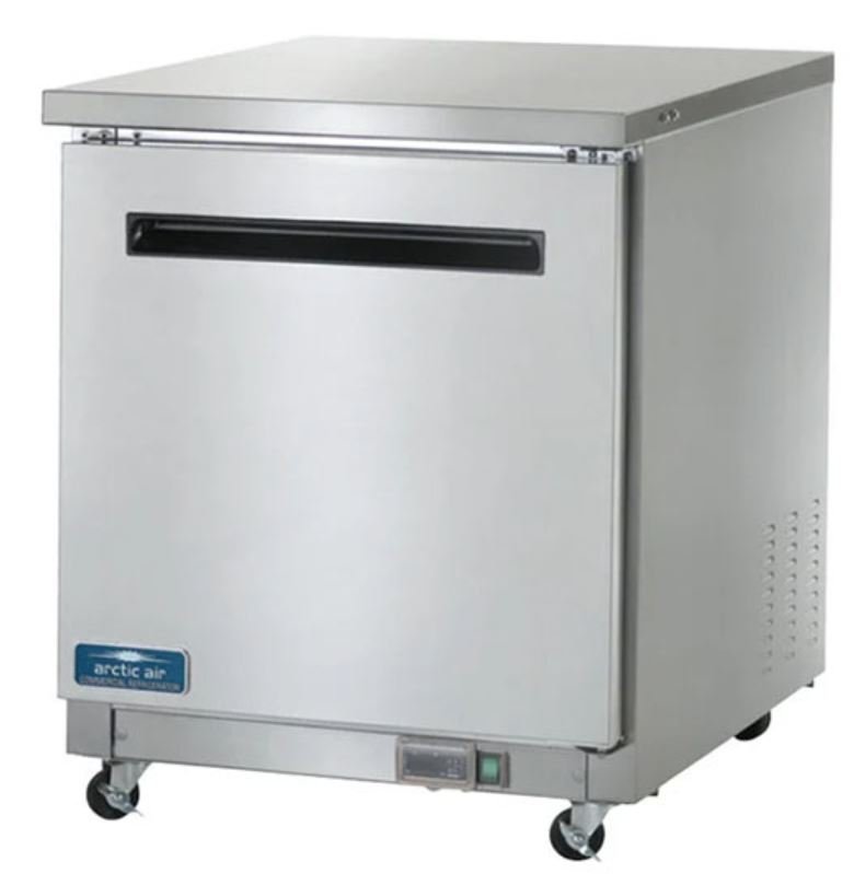 Clearance 27" Arctic Air 1 Door Solid SS Undercounter Freezer AUC27F