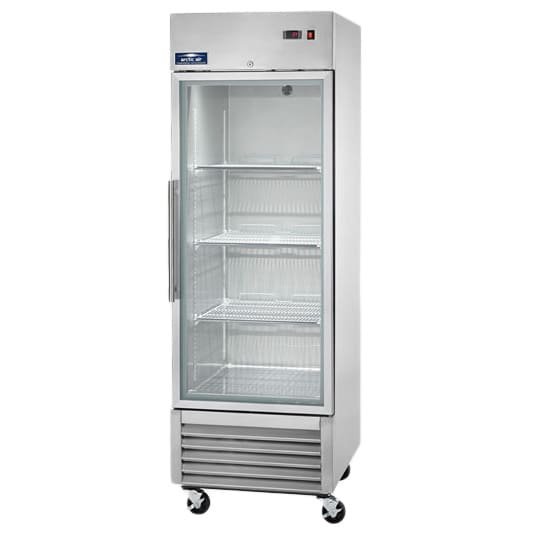 Clearance Arctic Air One Door Glass Display Reach-In Refrigerator Cooler AGR23