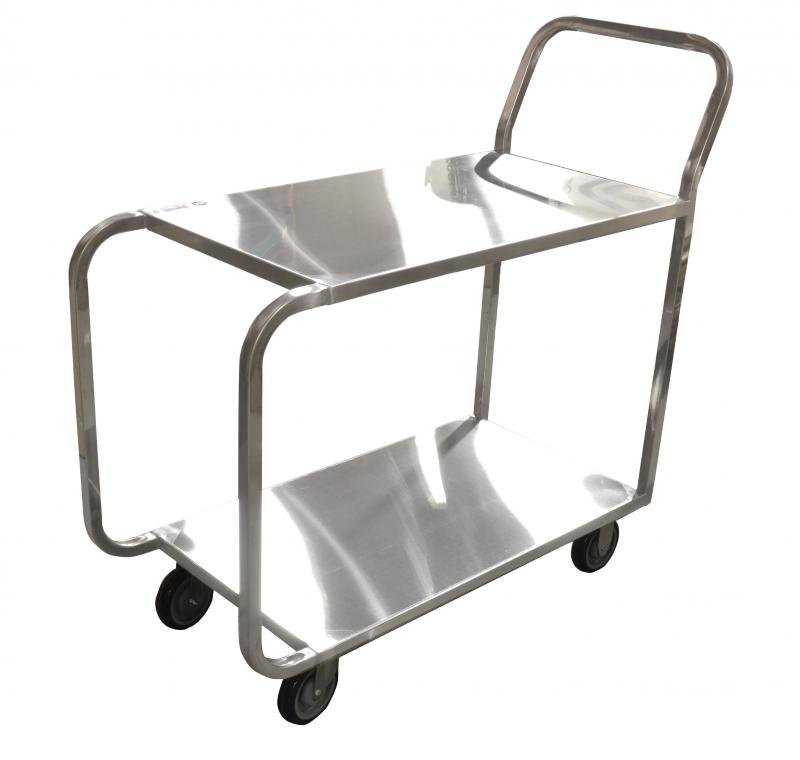 Solid Top Welded Stainless Steel Stock Rolling Cart Assembled 700lbs Capacity 36" wide x 47" long 23731