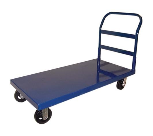 Heavy-Duty Blue Platform Cart with Smooth Surface 13066