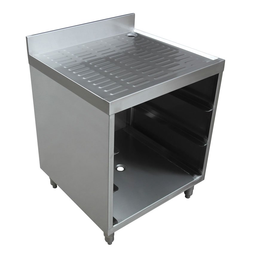 Stainless Steel Corrugated Top Glass Rack Storage Unit 44596
