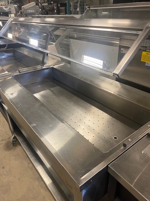 Clearance Used Restaurant Cold Food Buffet 59" Wide Rolling Table BFT-C-CL