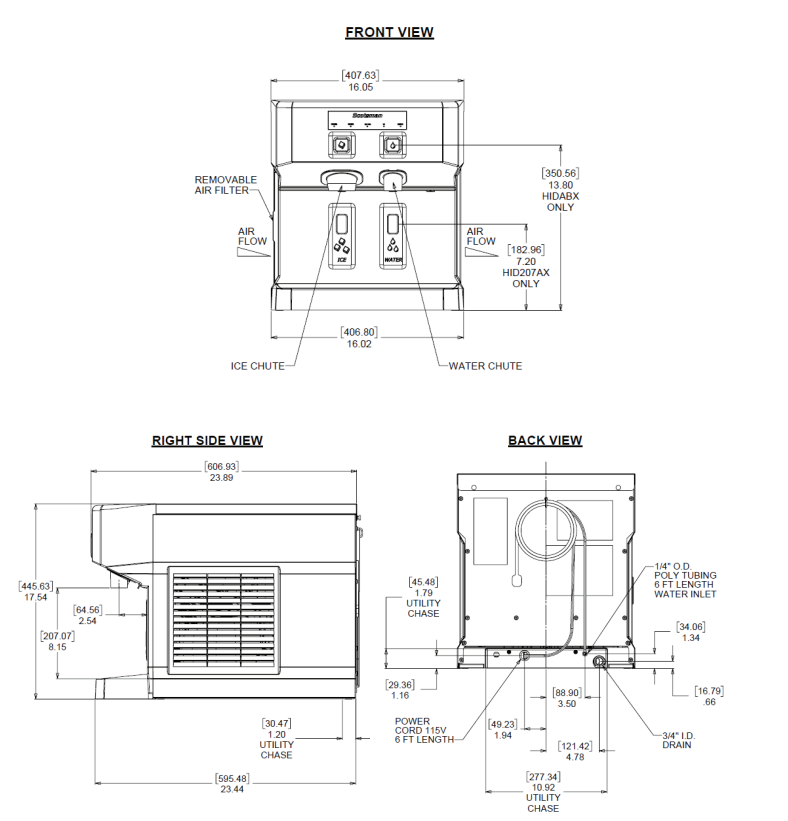 Scotsman Countertop Nugget Ice Maker & Water Dispenser - HID207ABX
