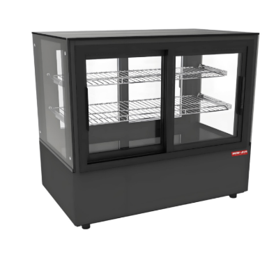 48" Square Glass Countertop Refrigerated Display Case Cooler NADC-48B-SV