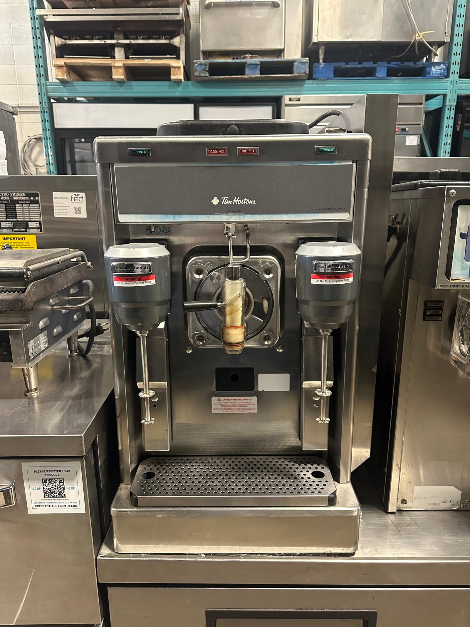 Taylor Tim Hortons Slushy Machine with 2 spinners 390-2-27