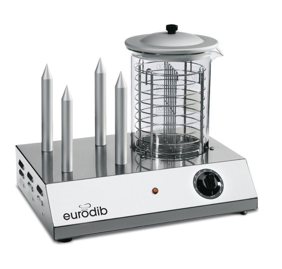 Commercial Hot Dog Steamer & Bun Warmer with 4 Heated Spikes HOTDOG-220V