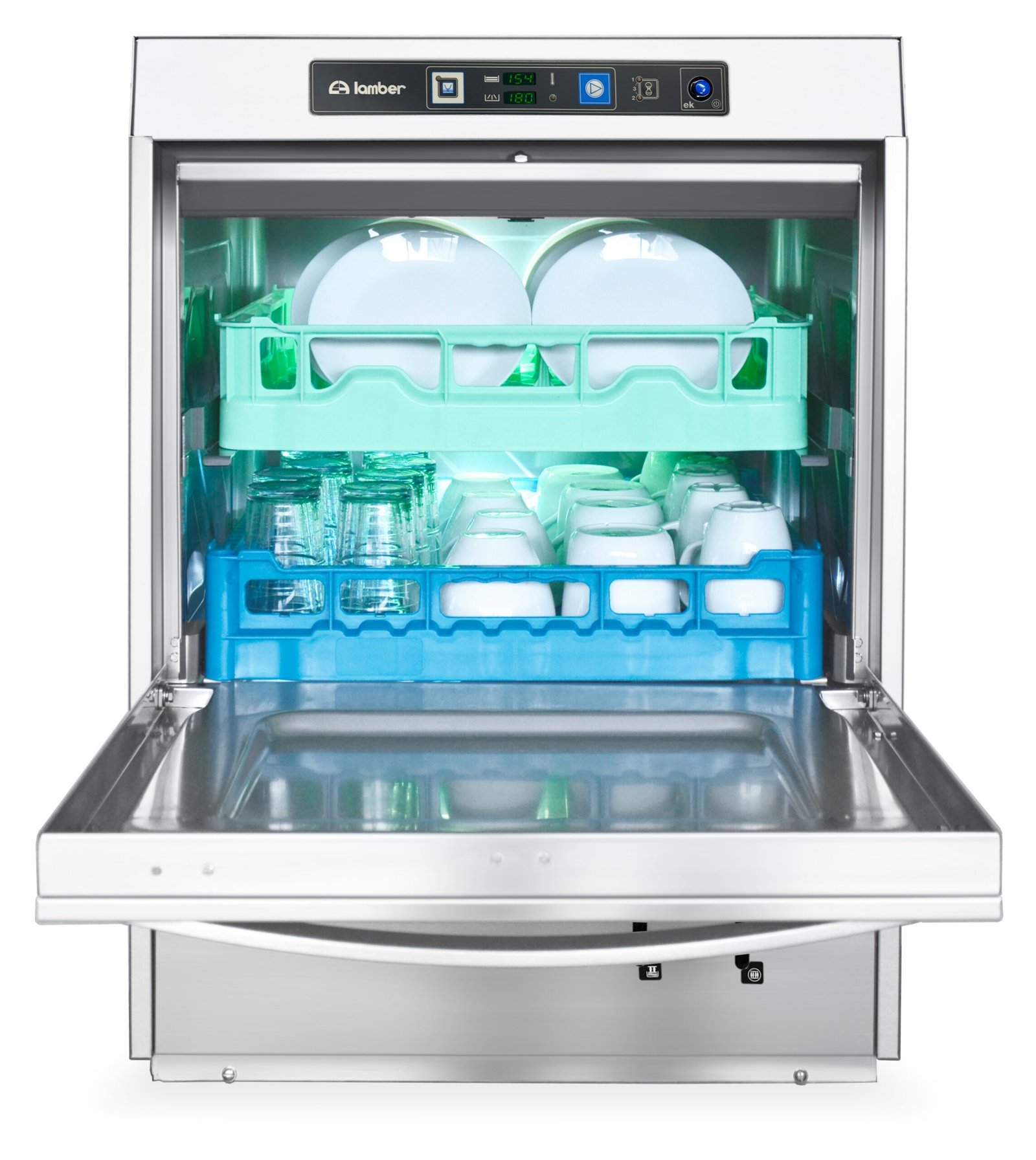 Commercial Deluxe High-Temperature Undercounter Dishwasher with 20" x 20" Rack Capacity F99EKDPS