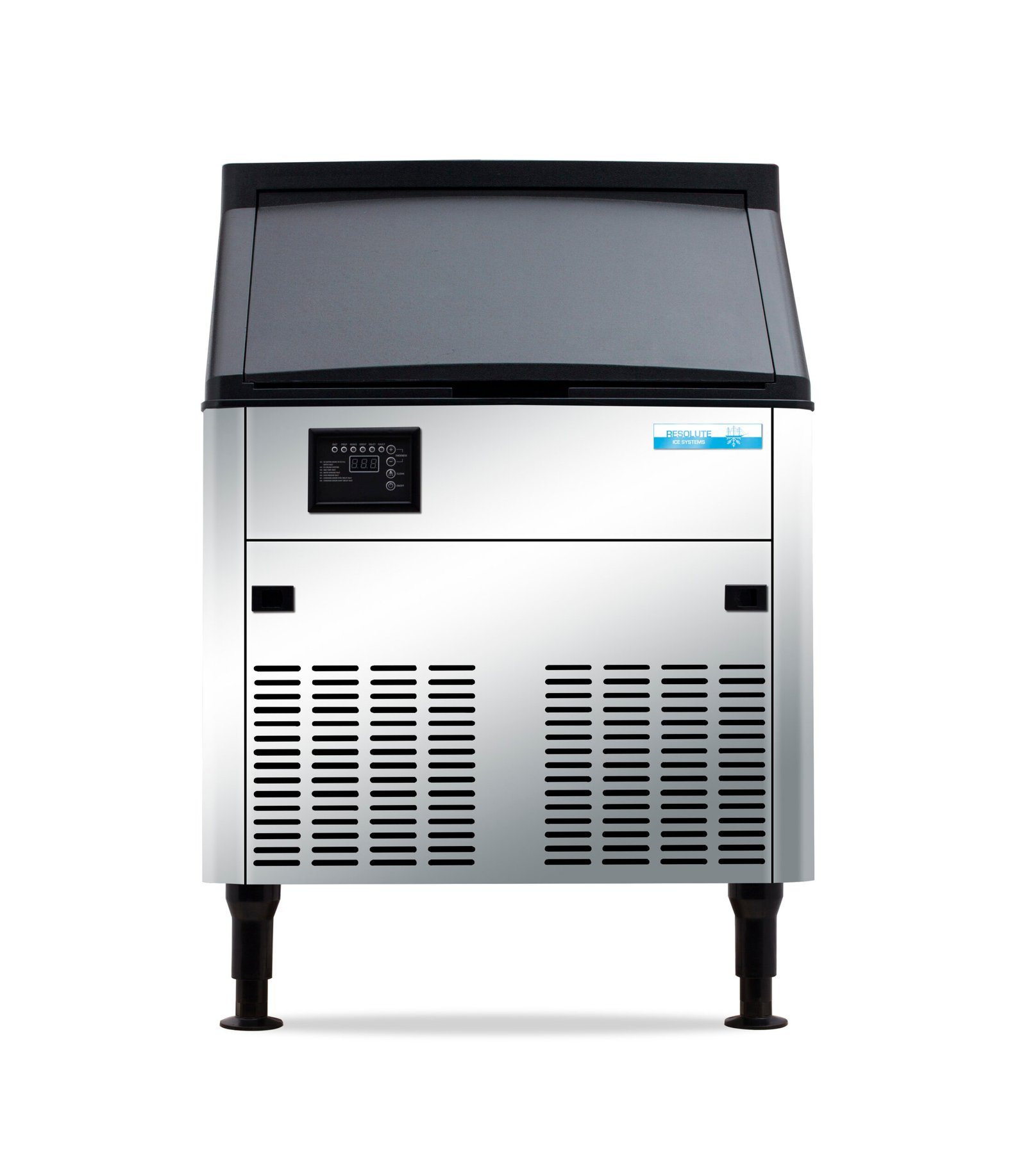 160 lb/Day Air-Cooled Undercounter Commercial Ice Cube Machine with 80 lb Storage Bin ICB16080
