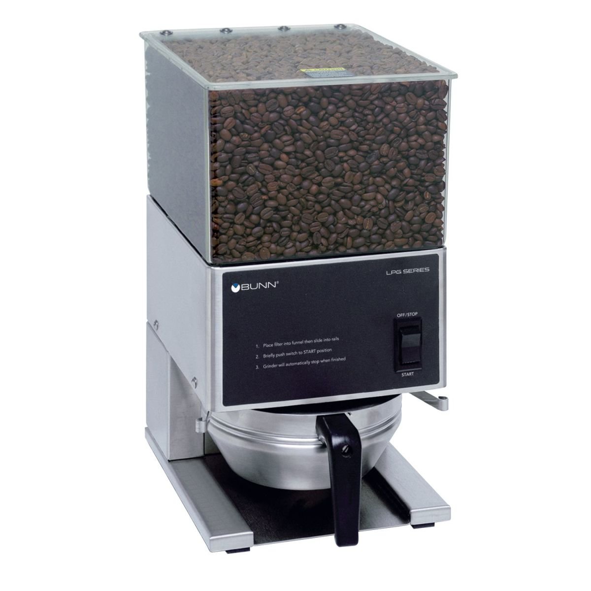 6 lb LPG Low Profile Portion Control Coffee Grinder (Broken lid and back case)