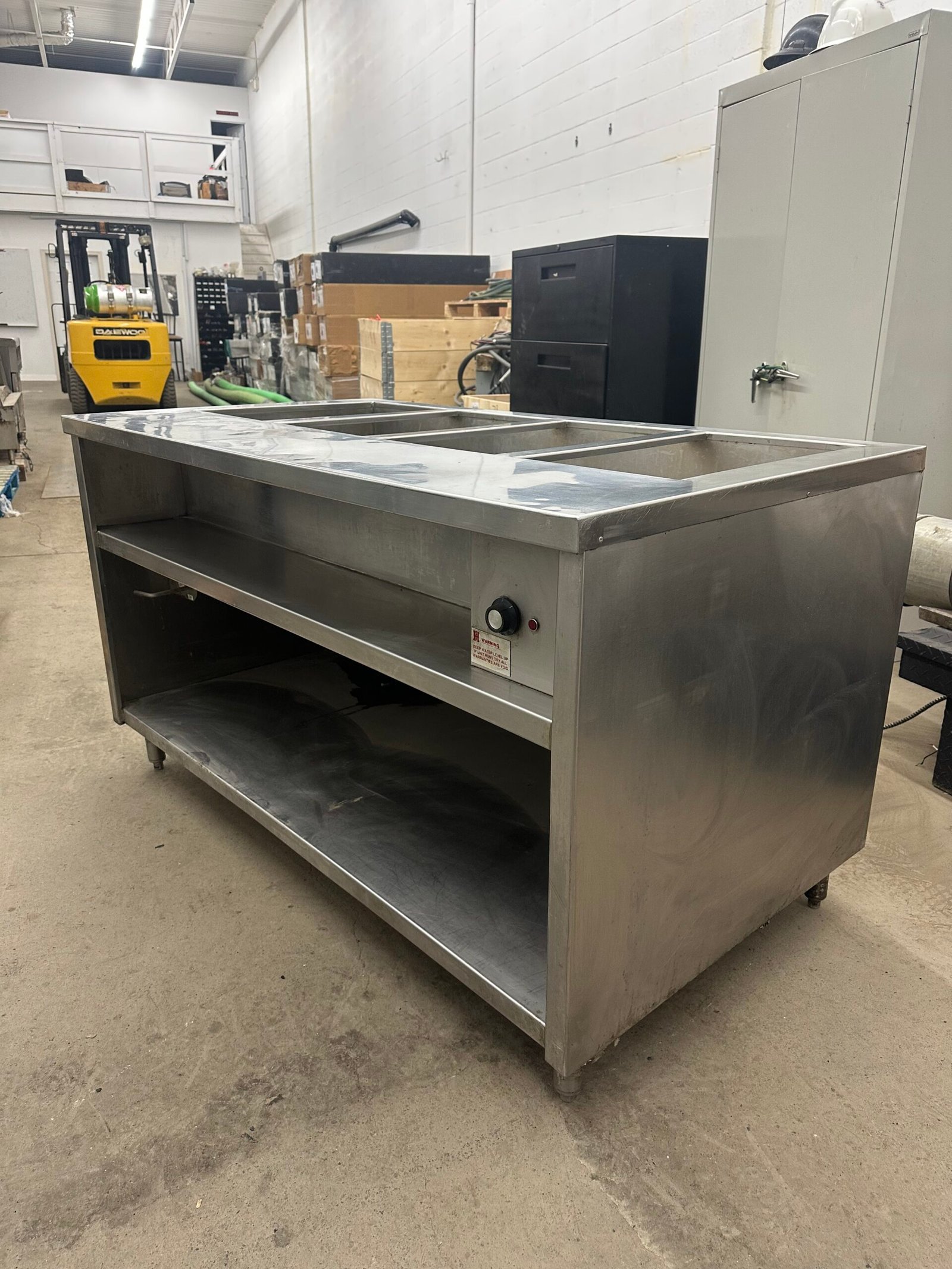 Halbar 4 Well Commercial Steam Table | Electric Food Warmer w/ Open Base