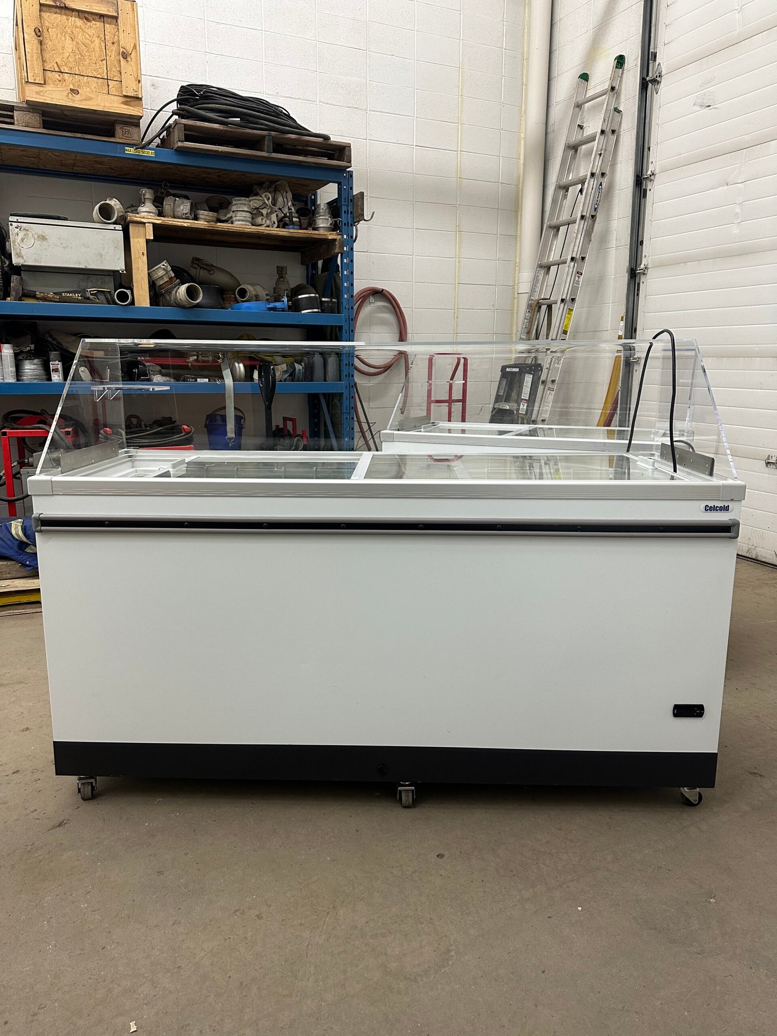71" 12-Tub Commercial Ice Cream Dipping Cabinet Display Freezer