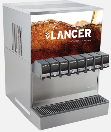 Commercial Countertop Beverage Dispenser – 6 & 8 Valve Post-Mix Soda Fountain System Lancer CED800