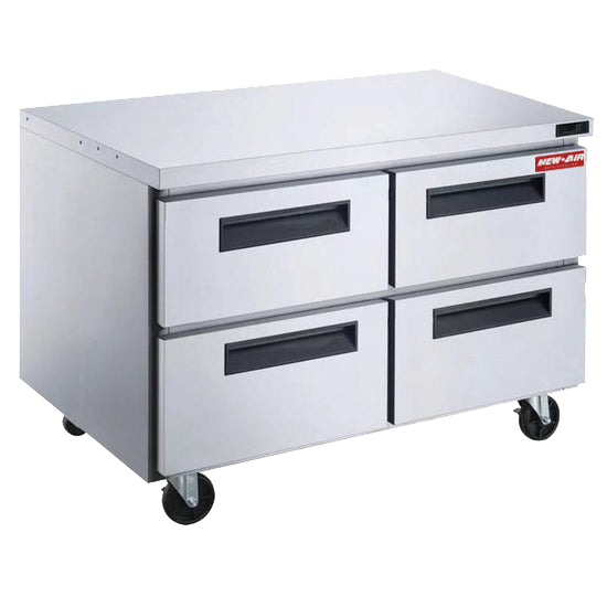 48″ Stainless Steel Undercounter Refrigerator with Drawers New Air NUR-48-4D