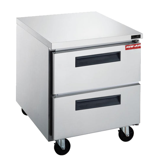 29″ Stainless Steel Undercounter Refrigerator with 2 Drawers New Air NUR-29-2D
