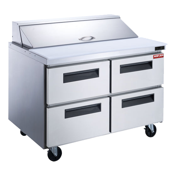 48" Refrigerated Salad/Sandwich Prep Table With 4 Drawers New Air NPT-48SA-4D