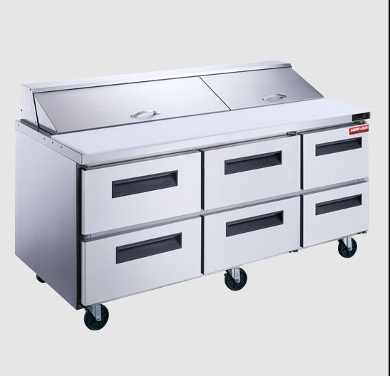 72" Refrigerated Salad/Sandwich Prep Table With 6 Drawers New Air NPT-72SA-6D