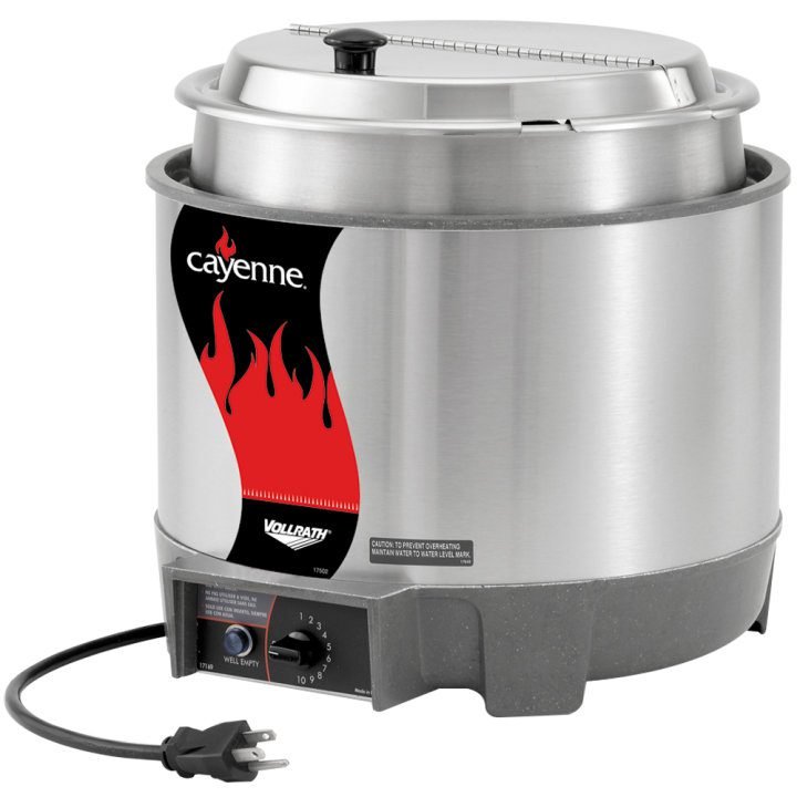 Vollrath Countertop 11 Quart Round Cayenne Heat 'N Serve Warmer 72009