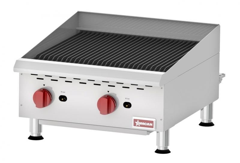 24" Countertop Gas Stainless Steel 2 Burner Broiler Cooktop 43727