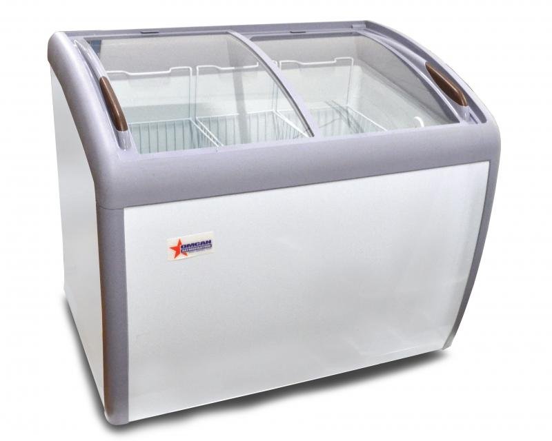 Curved Glass Top 39" Wide Omcan Novelty Freezer 31456