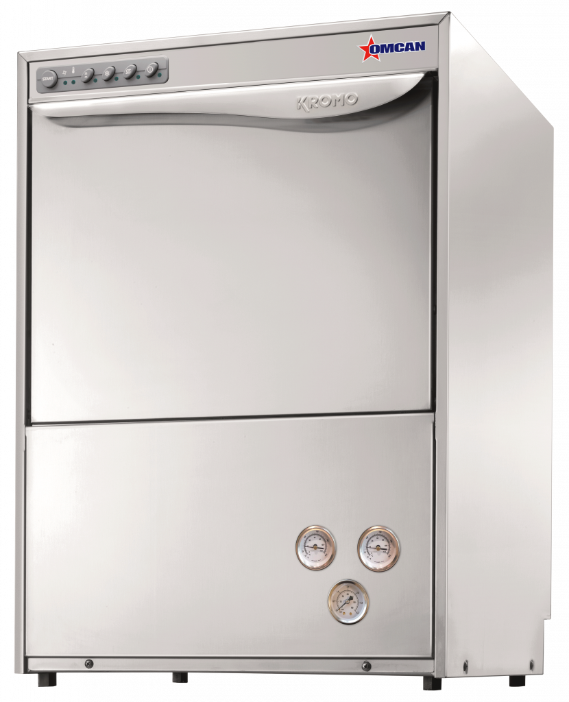 Kromo Dupla-50 USA High-Temperature 30.1 Amp 220-240V Italian Made Undercounter Dishwasher 49126