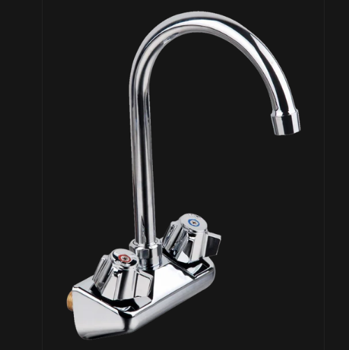 4" on Center wall mounted faucet, 3-1/2" Gooseneck Spout FW-4-4G