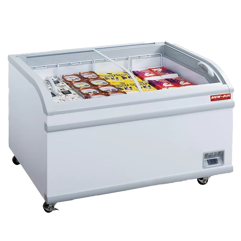 56″ Curved Glass Island Freezer New Air NIF-56-CG