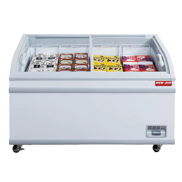 80″ Curved Glass Island Freezer New Air NIF-80-CG