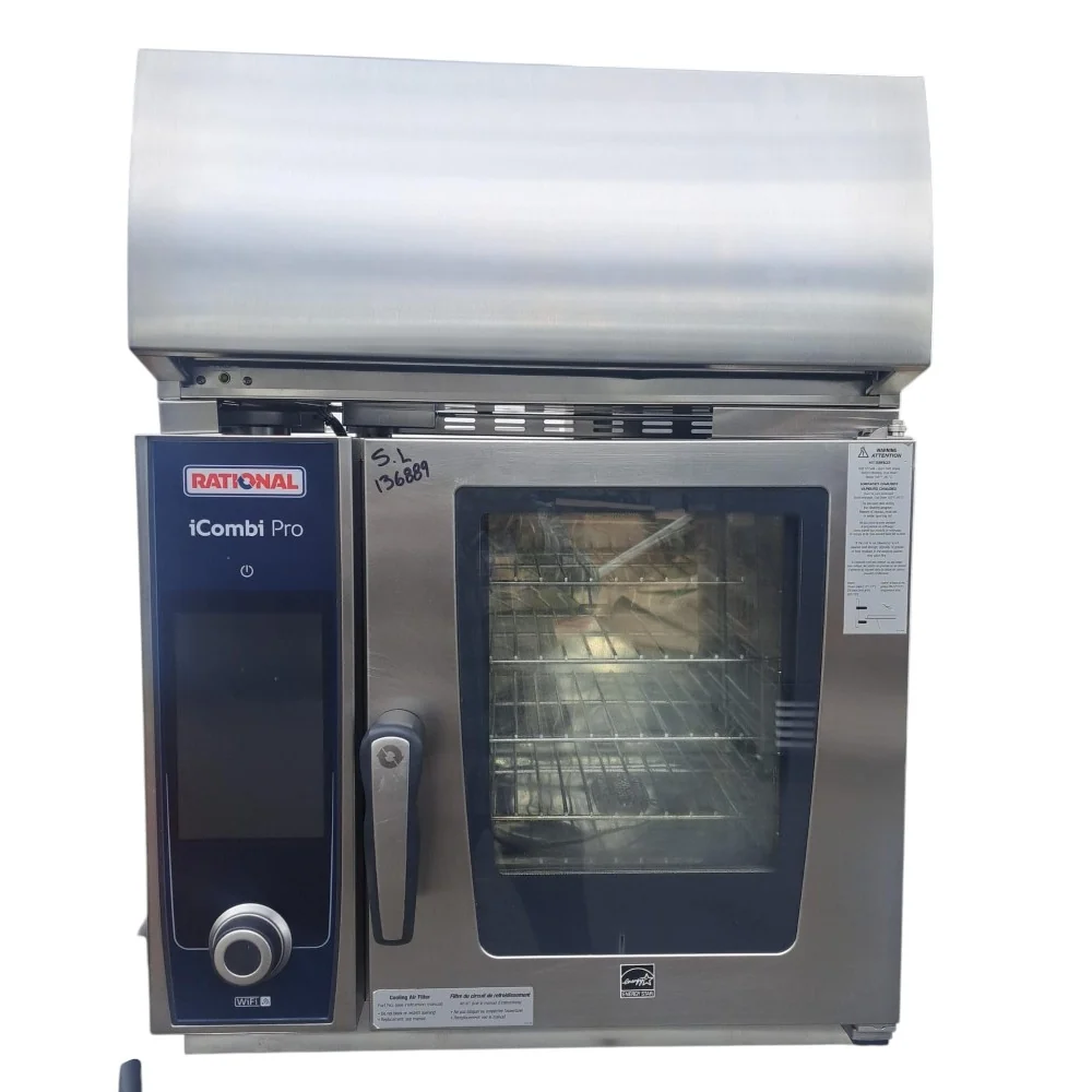 Restored Like New Rational LMZ100AE.DAB / UltraVent Plus XS iCombi Pro 4 Pan Half Size Electric Combi Oven with Hood