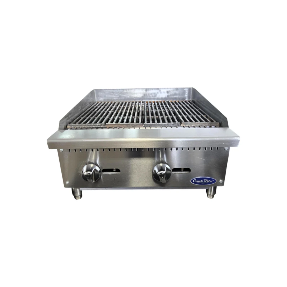 Restored Like New Atosa ATCB-24 Natural Gas Lava Rock Charbroiler - 24''