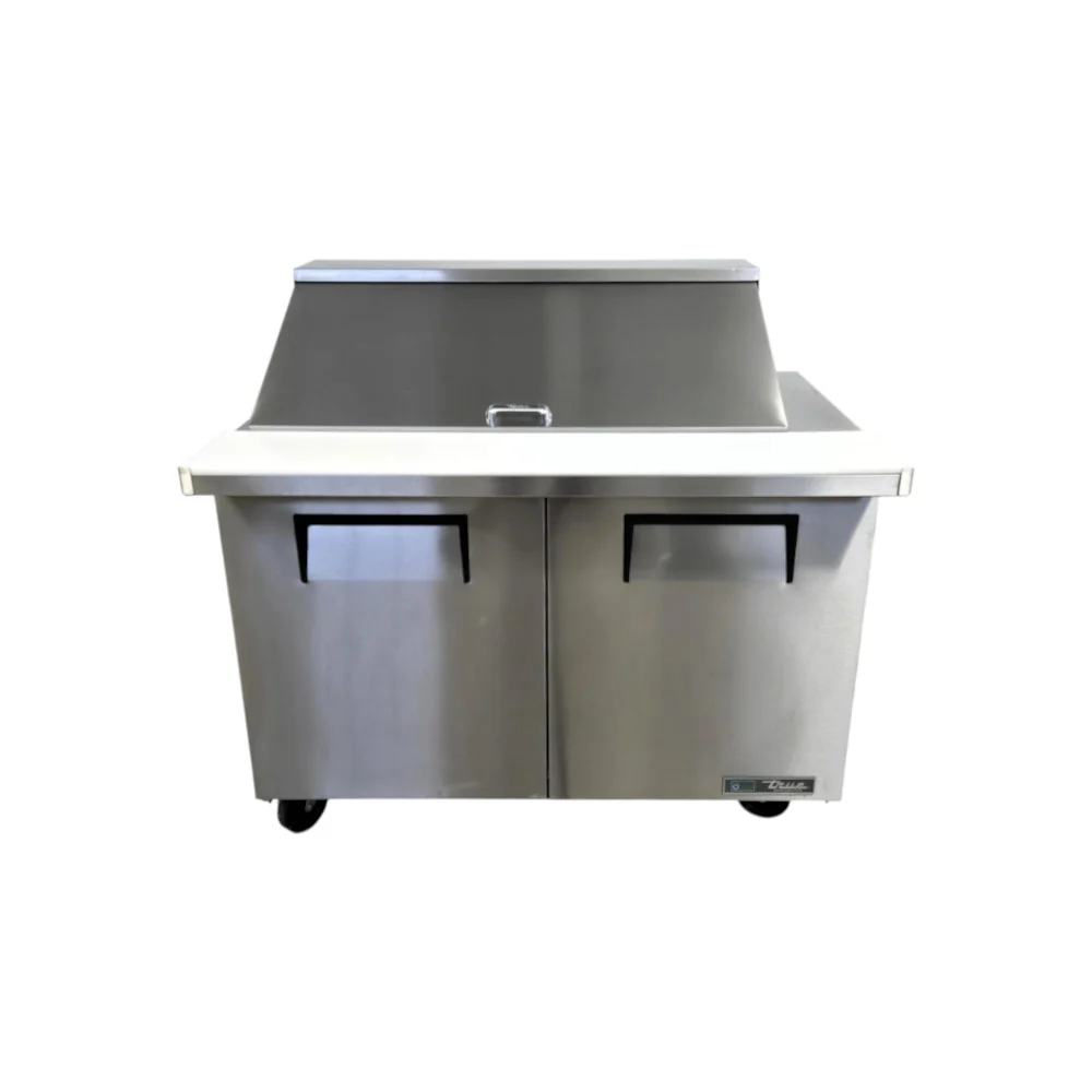 Restored Like New TRUE TSSU-48-18M-B-HC Megatop Prep Table - 2 Solid Door - 48 Inch