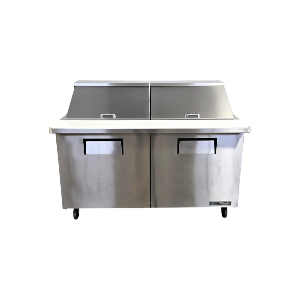 Restored Like New TRUE  TSSU-60-24M-B-ST-HC Megatop Prep Table - 2 Solid Door - 60 Inch