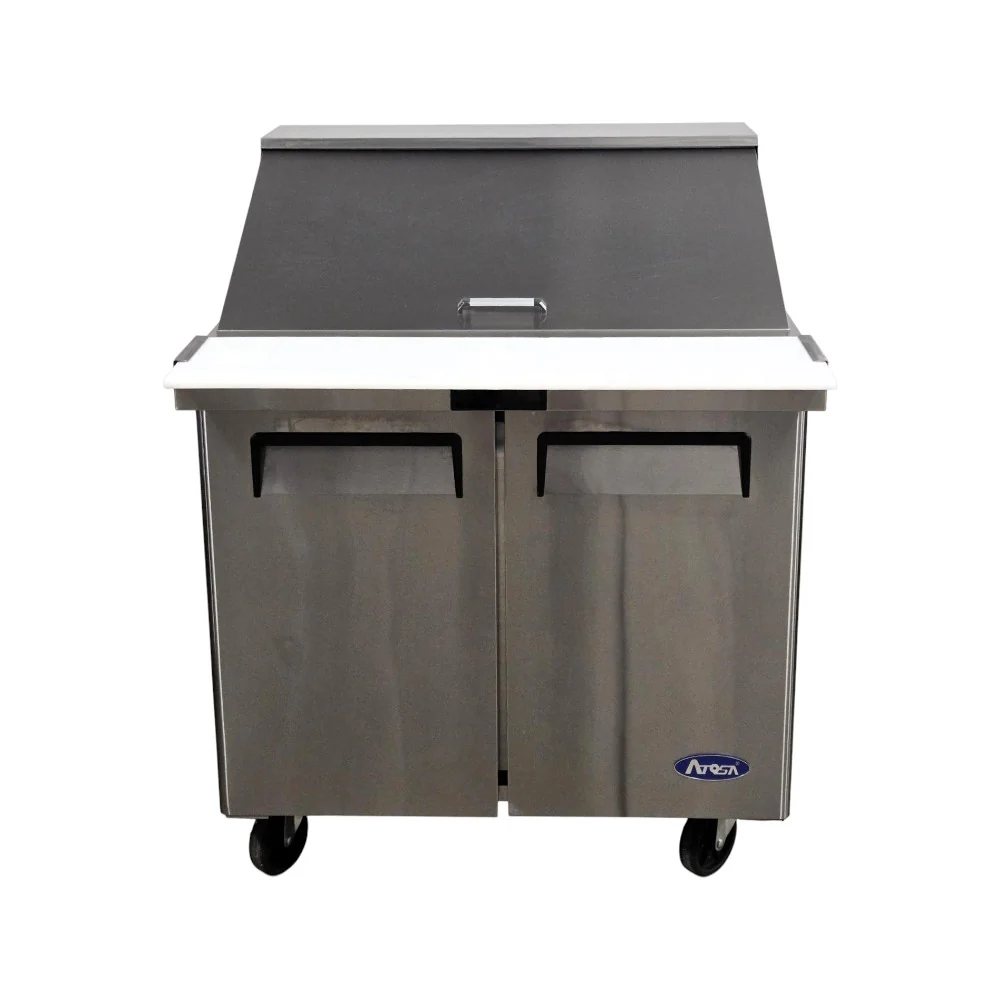 Restored Like New Atosa MSF3615GR Megatop Refrigerated Prep Table - 2 Solid Door - 36 Inch