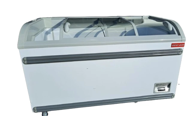 Restored Like New New Air NIF-56-CG Curved Glass Display Chest Freezer - 56 Inch