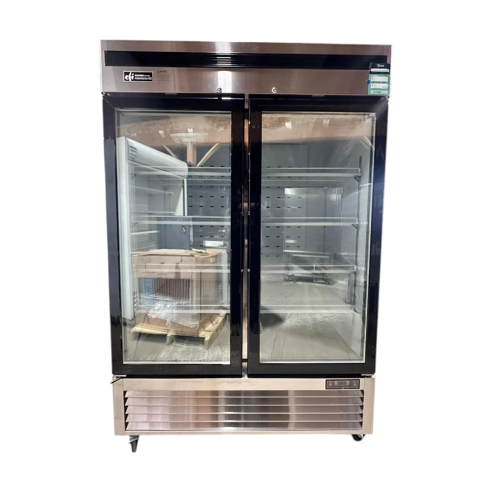 Restored Like New EFI - F2-54GDSVC - Freezer - 2 Glass Door - 54 Inch