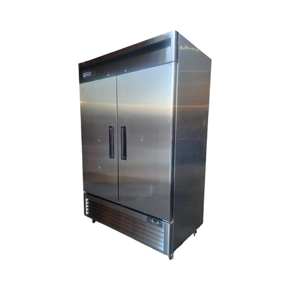 Restored Like New EFI F2-54VC Reach in Freezer - 2 Solid Door - 54 Inch
