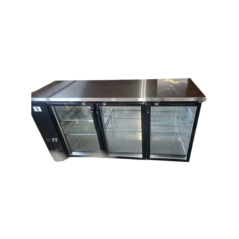 Restored Like New Newtop UBB-24-72G-HC Refrigerated Back Bar Cooler - 3 Door - 72''