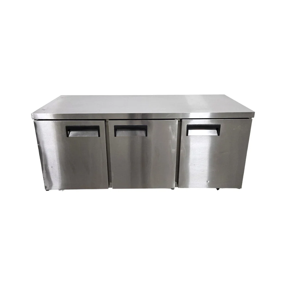 Restored Like New Coldzone UCR-72  Undercounter Refrigerator - 3 Solid Door - 72 Inch