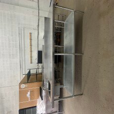 Used 98″ Worktables With Sink Left Backsplash EFI TTUBL3096-B