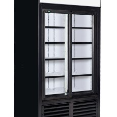 *QBD CD40 Double Sliding Door Upright Pop Juice Fridge Cooler 34 CuFt