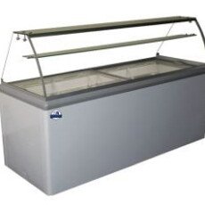 51-3/4" W Ice Cream 8 Dipping Cabinet Display Freezer with Sneeze Guard