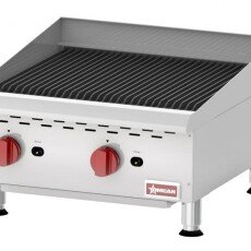 24" Countertop Gas Stainless Steel 2 Burner Broiler Cooktop 43727